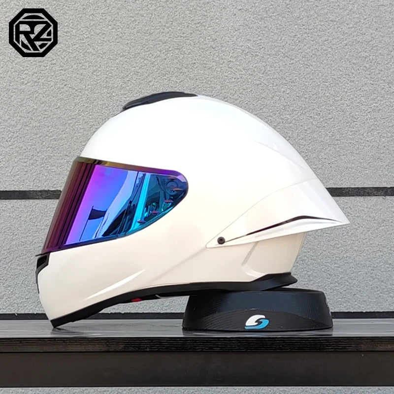 ORZ Motorcycle helmet, men's and women's dual lens full face helmet, motorcycle sports car, all season full face helmet