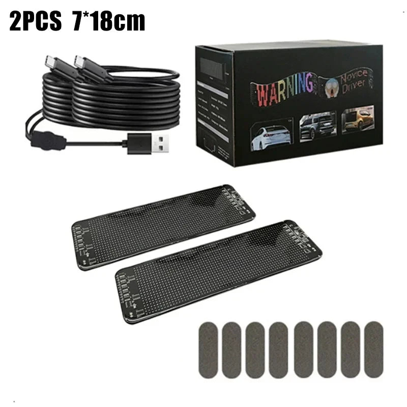 Flexible Screen LED Car Windshield Eyes LED Matrix Pixel Panel Display Plug-in DIY App Text Animation for The Car Windshield