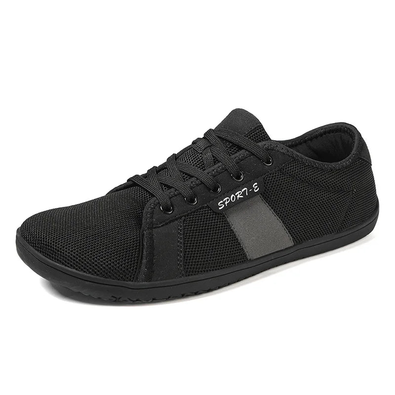 Extra Width Barefoot Shoes Wide Box Toe Shoes Minimalist Nonslip Outdoor Casual Flat Walking Sneakers Zero Drop Breathable Mesh
