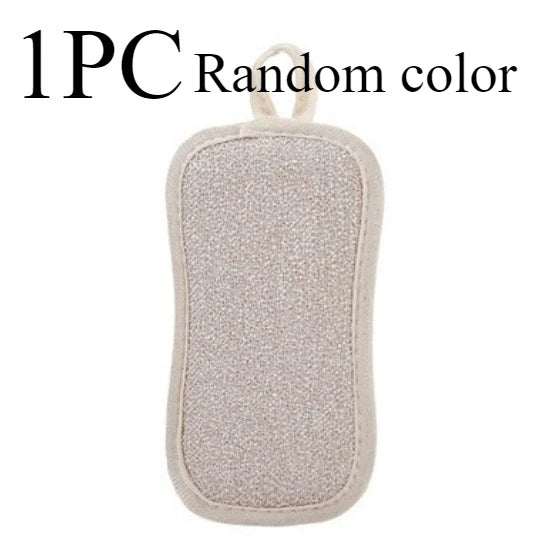 1/2/3pcsNon-Scratch Microfiber Sponge,Multi-Purpose Scrub Sponges For Kitchen Kitchen Gadgets,Cleaning plate sponge kitchenware