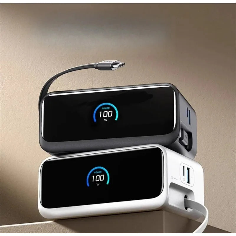 ស្ថានីយសាកថ្ម Anker A91C8 Nano 100W GaN ខ្សែសាកលឿនពហុរន្ធសម្រាប់ដាក់លើតុ និងអេក្រង់បង្ហាញ