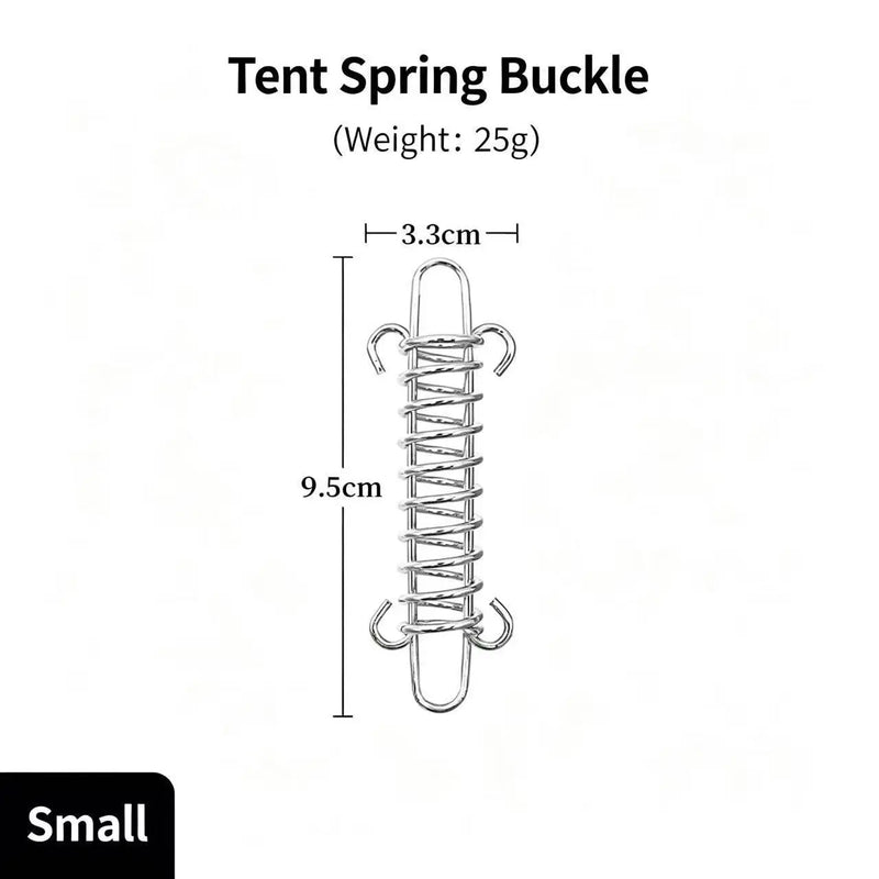 Outdoor Camping Tent High-Strength Steel Rope Buckle Spring Wind Hook Sunshade Fixed Buckle for Secure Tarp Anchoring
