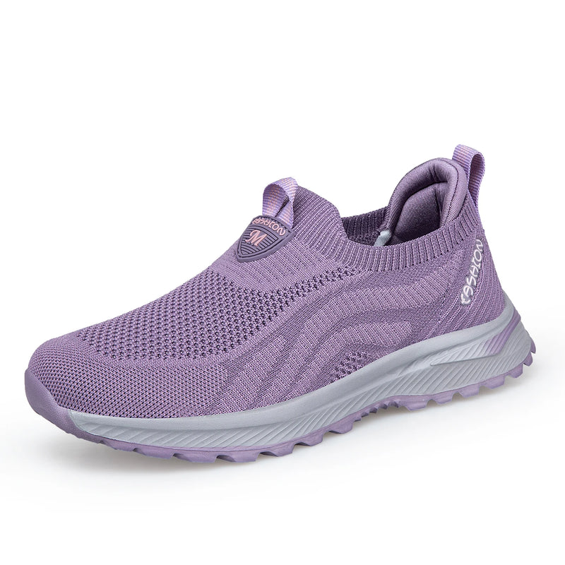 Slip on Walking Shoes for Men Women Breathable Mesh Sneakers Lightweight Non-Slip Casual Athletic Sports Shoes for Elderly
