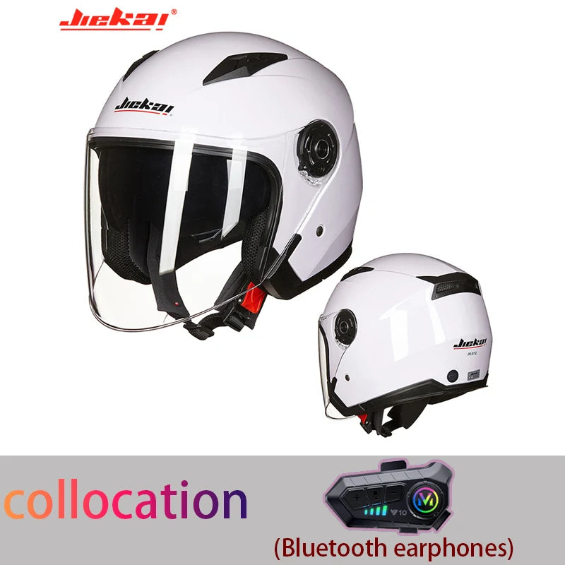 Motorcycle semi covered helmet cascos para motos with built-in sun visor Bluetooth helmet motorcycle helmet