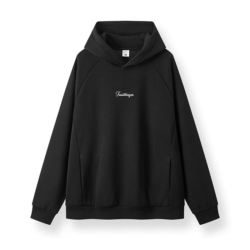 Semir Men Hoodie Fleece Lined Embroidered Detail Hooded Design Loose Fit Minimal Style 2026 Winter Everyday Wear Soft Comfort