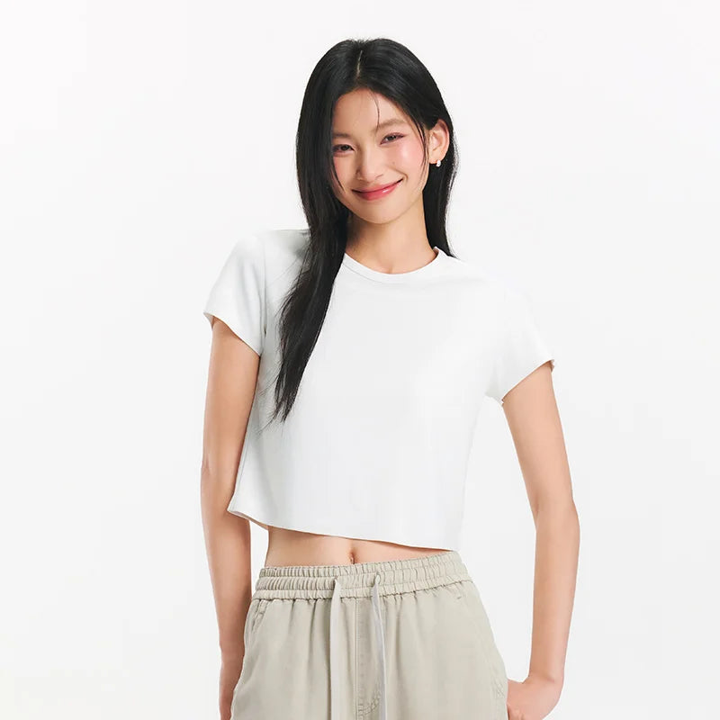 Semir Women Tshirt Moisture Wicking Quick Dry UV Protection Solid Petite 2026 Summer Basic Casual Style Slim Soft Comfy Top