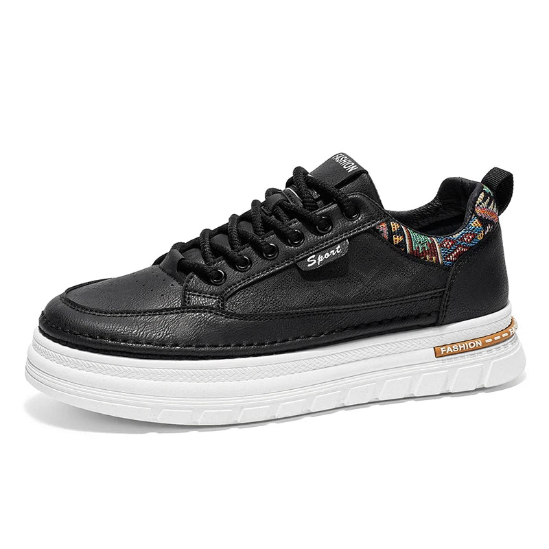 Men's Thick Sole Casual Shoes Four Seasons New Breathable lightweight Soft-Sole Outdoor Walking Shoes Student Sports Board Shoes