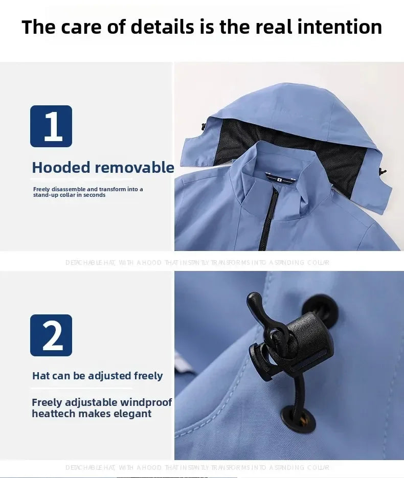 Autumn outdoor Hooded pure color  casual  Single layer down jacket waterproof windproof  outdoor  travel couple clothes