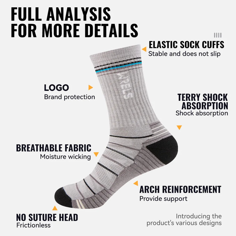 WRELS 1/2/3pairs Merino Wool Hiking Socks Warm Thermal Winter Moisture Wicking Socks Breathable Performance Wool Hiking Socks