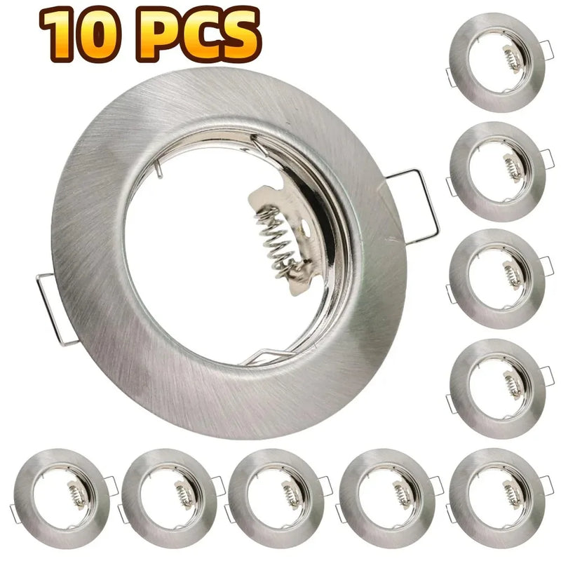 JOYINLED 1/10PCS Recessed Spotlight Frame GU10 MR16 Ceiling Light Trim Round Metal Downlight Housing Lamp Fitting Kit