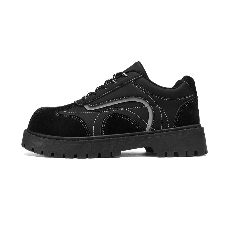Men's Thick sole big head casual shoes four season breathable light soft-sole anti-slip outdoor walking shoes comfort board shoe