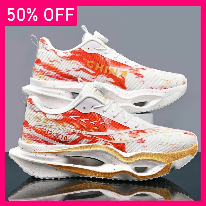 Mens Sports Shoes Outdoor Training Shock Absorption Rebound Running Shoes Parent-child Comfort Sports Stability Tennis Shoes