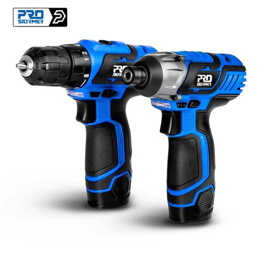 12V Electric Mini Hand Drill Cordless Screwdriver 25/100NM Drilling Machine Variable Speed Wireless Power Tool by PROSTORMER