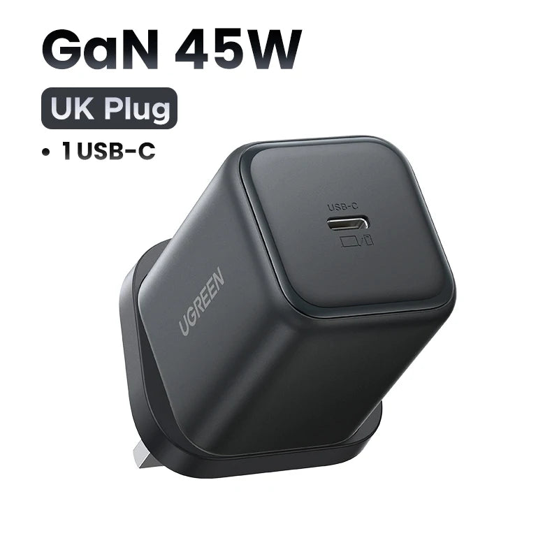 UGREEN 45W GaN Charger PD3.0 PPS QC3.0 Quick Charge For Samsung S26 S25 Ultra iPhone 18 17 16 Pro Max iPad Tablet Fast Charger