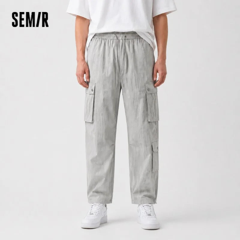 Semir Men Pants Workwear 2026 Multi Pocket Parachute Outdoor Straight Urban Casual Everyday Style Soft Comfortable Daily Wear