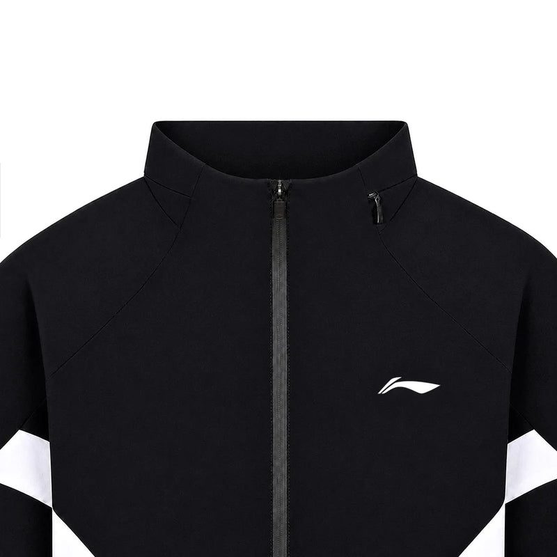 អាវក្រៅបាល់ទាត់បុរស Li-Ning ធ្វើពីប៉ូលីអេស្ទ័រ 100% ទំហំធម្មតា មានហ៊ូត AFDWK69