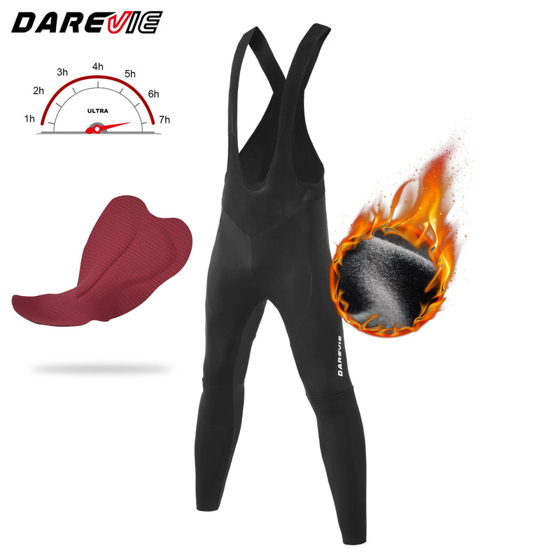 ខោខ្លីជិះកង់ DAREVIE រដូវរងាសម្រាប់បុរស ក្តៅ ធន់នឹងខ្យល់ ធន់នឹងសំណើម ស្រូបយកខ្យល់ សម្លៀកបំពាក់ជិះកង់សម្រាប់បុរស