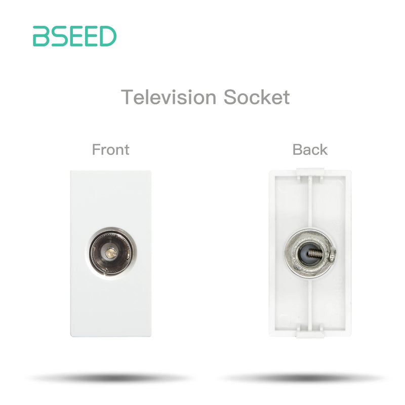 BSEED Wall Internet Cat5 Socket Plastic Frame Parts USB Charge Port TV Satellite Interface Function DIY Combination
