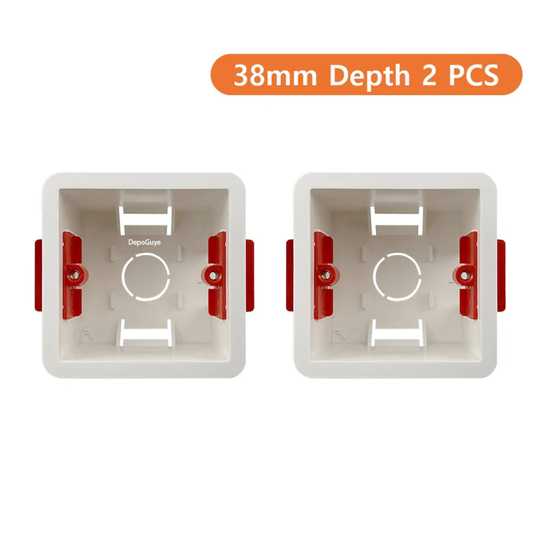 86 Type Switch Mounting Box Cassette Flame Retardant Plastic PVC Junction Back Box Universal White Electrical Concealed Box