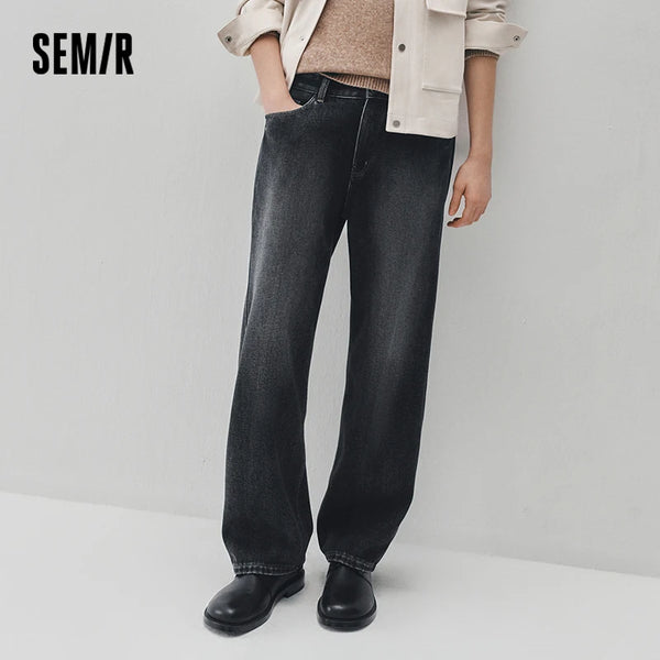 ខោខូវប៊យបុរស Semir ធ្វើពីក្រណាត់រោមចៀម មានស្រទាប់ក្នុងរលុង សមឥតខ្ចោះ ជើងត្រង់ រចនាបថវីនថេច ឆ្នាំ២០២៦ សម្លៀកបំពាក់ប្រចាំថ្ងៃរដូវរងាថ្មី រចនាបថធម្មតាក្នុងទីក្រុង