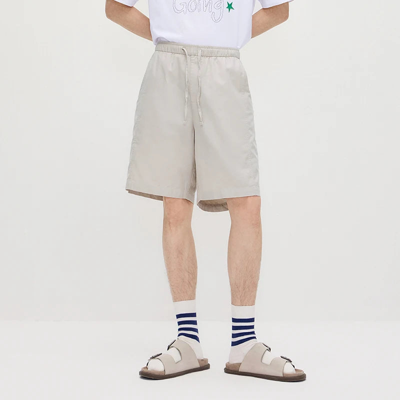 Semir Men Pants Casual Elastic Drawstring Waist Loose Straight Leg Comfortable Soft 2026 Summer Casual Daily Wear Top