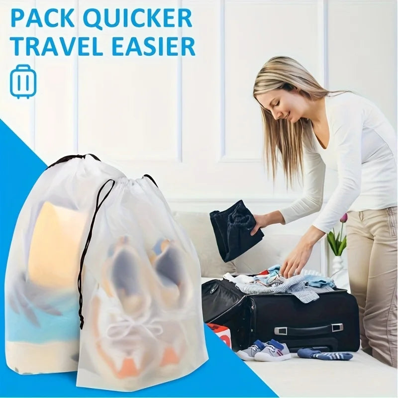 5/10/20pcs Travel Shoe Storage Set Portable, High-Quality, Transparent Organizer Bags for Easy Packing