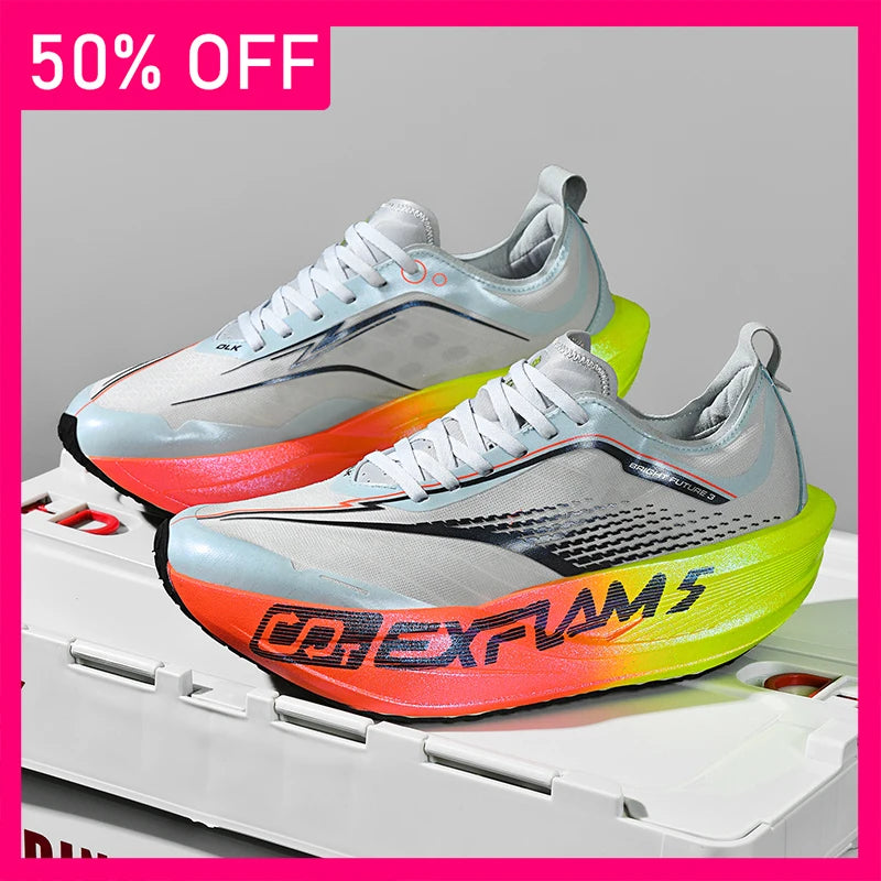 New Unisex Sports Shoes Breathable Mesh Fashionable Lace Up Fitness Shoes Lightweight Thick Soled Marathon Training Shoes Man