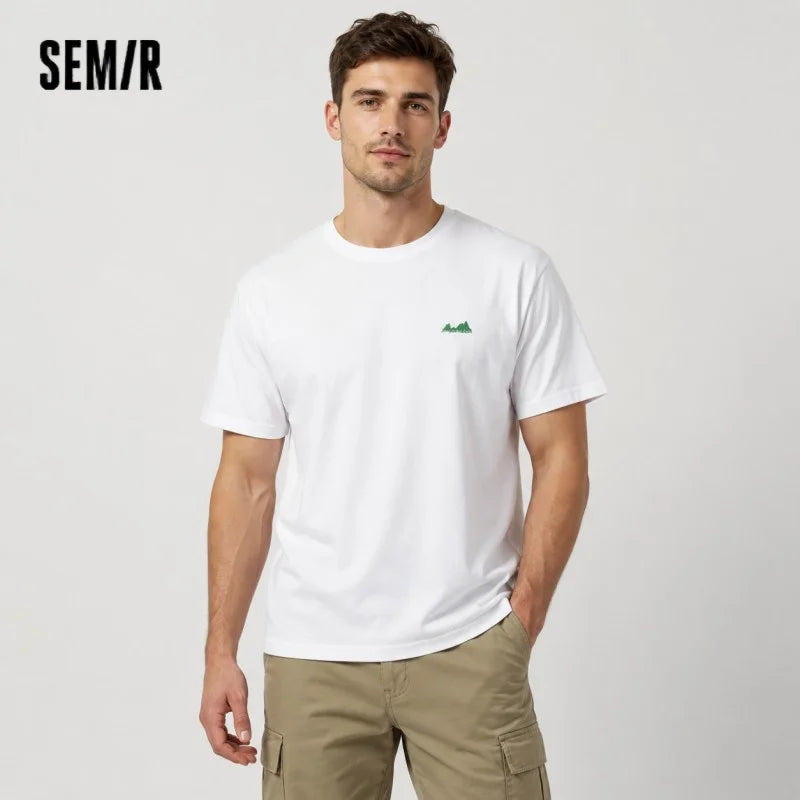 Semir Mens Tshirt 2026 Trendy Quick Dry UV Protection Antibacterial Knitted Couple Style Printed