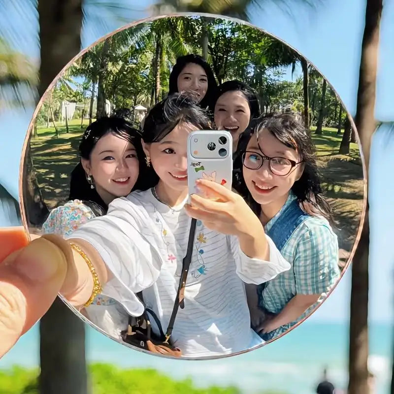 Small & Large Round Travel Mirrors – Convex Wide-Angle, Portable for Photography, Selfies Content Creators