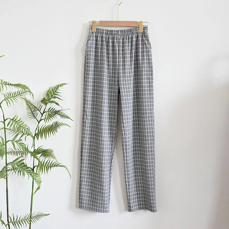 ខោ pajama ក្រាស់សម្រាប់ស្ត្រី រដូវស្លឹកឈើជ្រុះ និងរដូវរងាថ្មី ខោ pajama សម្រាប់ស្លៀកនៅផ្ទះ ខោរលុងសម្រាប់ស្លៀកពេលយប់ ខោសម្រាប់ស្លៀកពេលយប់សម្រាប់ស្ត្រី