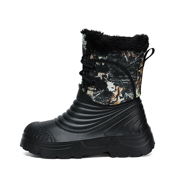 Plus Big Size 49 50 51 Waterproof Snow Boots for Men Rainforest Boots Jungle Wide Toe Box High Top Shoes Plush Super Warm Winter