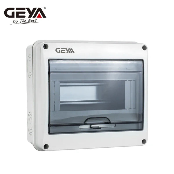 ប្រអប់ចែកចាយអគ្គិសនី GEYA 5/8Ways ការពារទឹកជ្រាប ជាមួយនឹងប្រអប់ខ្សែភ្ជាប់ប្លាស្ទិក MCB សម្រាប់ឧបករណ៍បំបែកសៀគ្វី