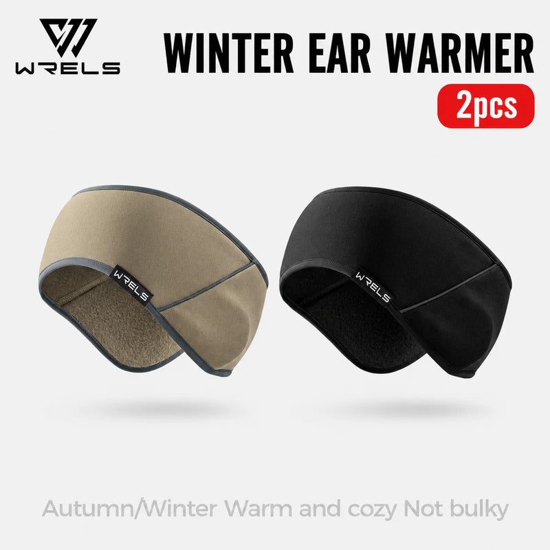 WRELS Ear Muffs Fleece Thermal Ear Covers Headband Reflective Windproof Winter Outdoor Men Women Running Ski Cycling Ear Warmer
