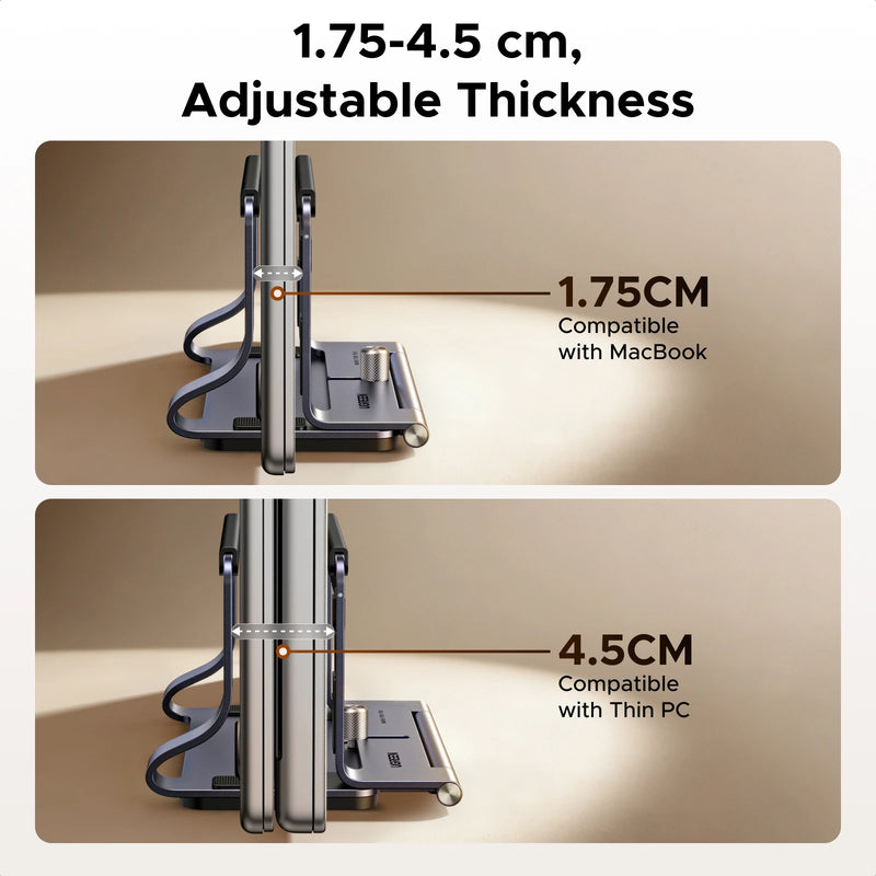 UGREEN Horizontal & Vertical 2-in-1 Laptop Stand For MacBook Air Aluminum Notebook Stand For MacBook Pro Tablet iPad Phone Stand