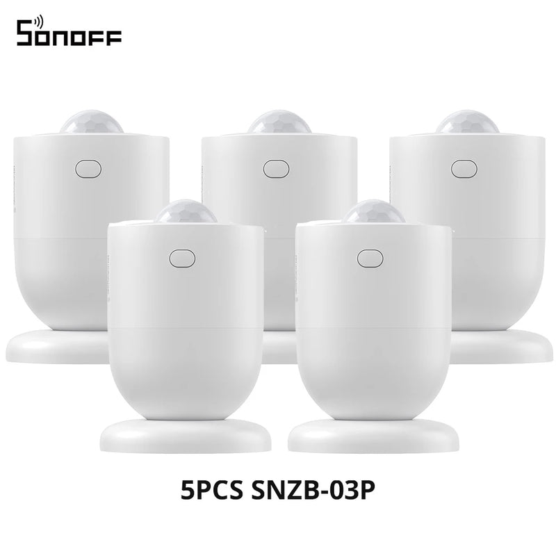 1-5PCS SONOFF SNZB-03P Zigbee Motion Sensor Trigger Smart Lighting & Home Security Works with Alexa Google Home via Zigbee Hub