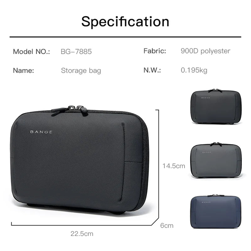 BANGE Large Capacity Travel Electronics Accessories Organizer for iPhone, Cable Storage Portable Power Bank Charger Camera Bag