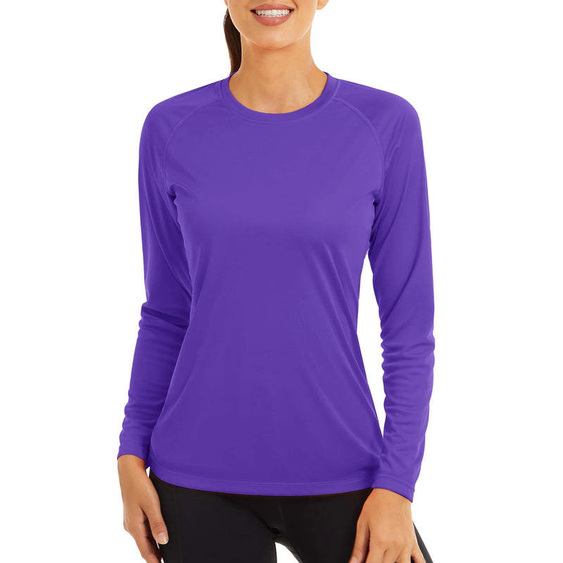 TACVASEN UPF 50+ Sun/Skin Protection Quick Dry T-Shirts Womens Long Sleeve Outdoor Performance Tee Shirts Summer Casual Tops