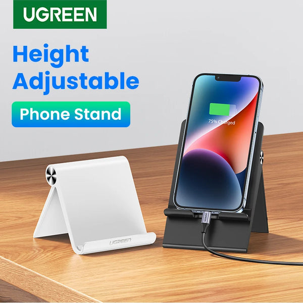 UGREEN ជើងទ្រទូរសព្ទ ជើងទ្រទូរសព្ទ សម្រាប់ iPhone 16 15 ProMax Xiaomi Samsung Tablet ជើងទ្រទូរសព្ទលើតុ ជើងទ្រទូរសព្ទ