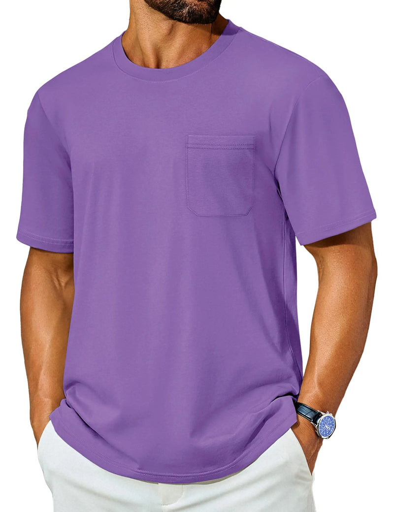 TACVASEN Men's Quick Dry T-Shirt UV Protection Short Sleeve Summer Tee With Pocket Breathable  Hiking Fishing Performance Top