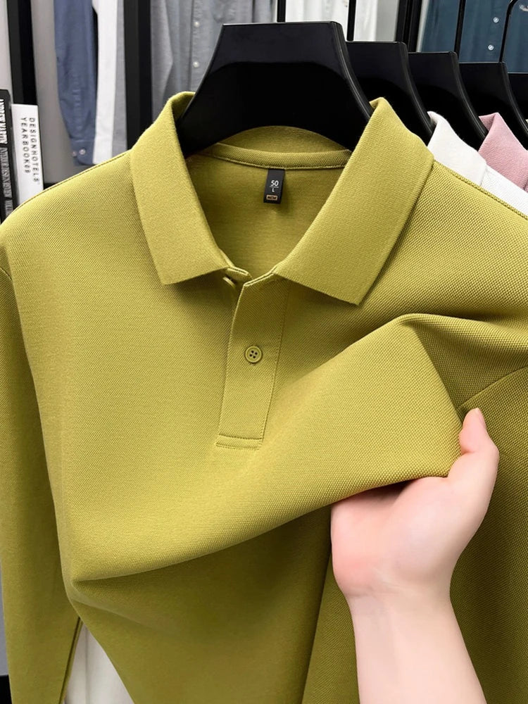 Premium Cotton Polo Shirt - Bright Yellow Green (17 Colors Available) | 260g Mercerized Pima Cotton | Classic Essential Style