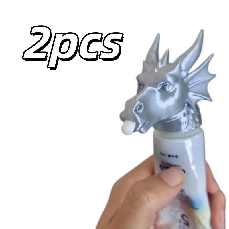 1/2pcs Dragon Head Toothpaste Dispenser – Creative Cap Topper, Fun Bathroom Gadget for Sink & Home Decor
