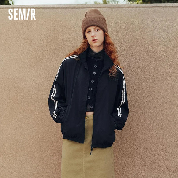 អាវក្រៅ Semir សម្រាប់នារី រចនាបថប៉ាក់ កអាវធំ ស្ទីលកីឡា ផ្អែម ត្រជាក់ ស្លៀកប្រចាំថ្ងៃ 2026