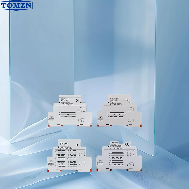 TORT7 Series Multifunction Timer Switch – 10 Modes (Asymmetric Cycler, Delay ON/OFF, Pulse Generator, Interval), 0.1s-10D