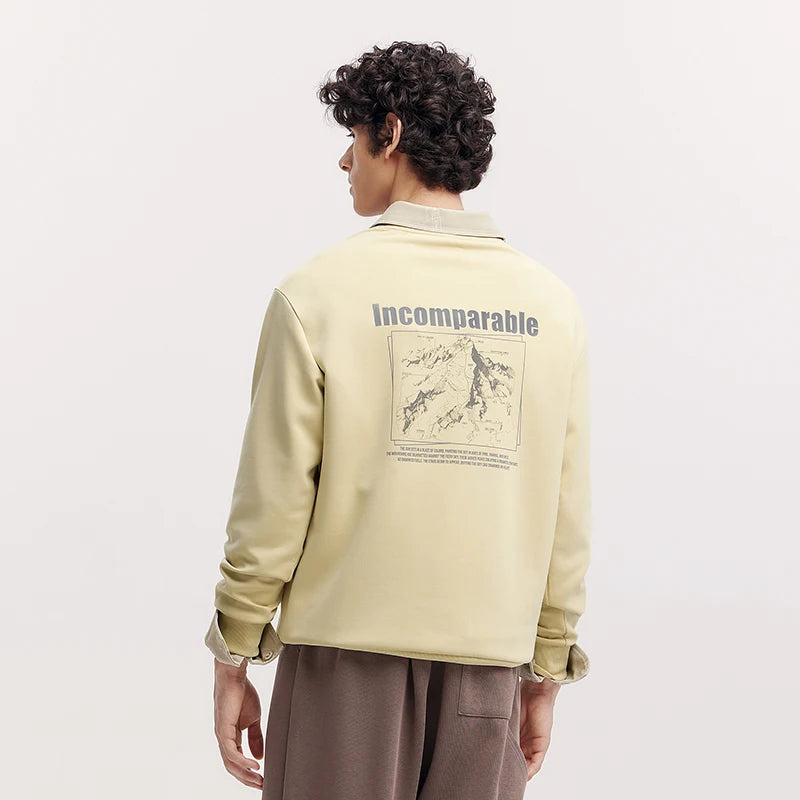 Semir Printed Sweatshirt Soft Texture Men Spring Casual Fashion Comfort Crewneck Trend Cozy New Hoodies 2026