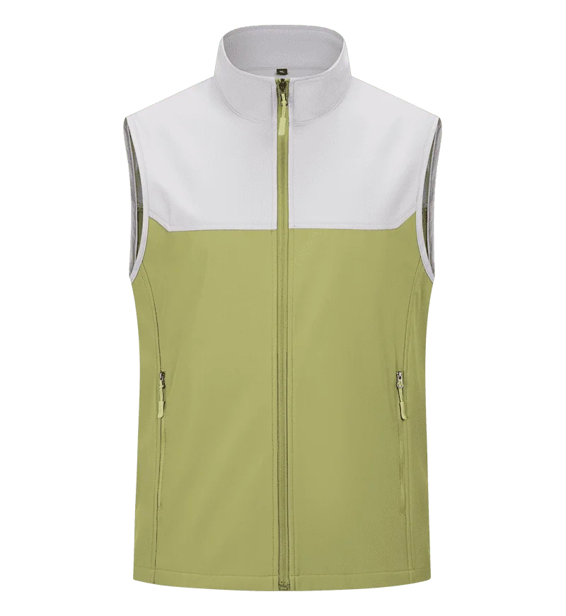 New Customized color-block soft-shell work uniforms for enterprise catering staff waterproof  vest with logo printing