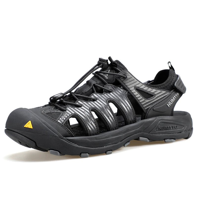 HUMTTO New Summer Hiking Shoes for Men Breathable Mens Sandals Outdoor Water Beach Sandals Camping Fishing Climbing Sneakers Man