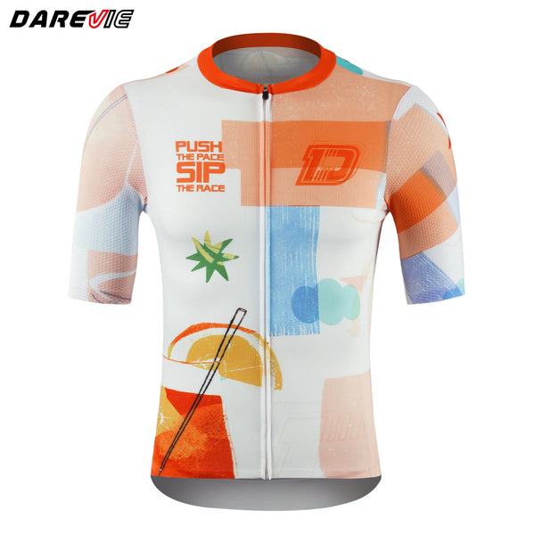 អាវយឺតជិះកង់ DAREVIE សំណាញ់ពពុះ 3D ស្ងួតលឿន Pro Level សម្រាប់បុរស អាវយឺត Maillot ការពារការរអិល និងស្រូបយកសំណើម