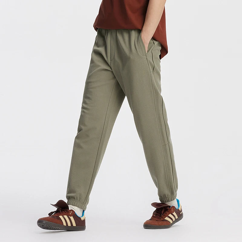 Semir Men Pants Solid Tapered Loose Textured Plaid Jogger Knit Sport Style Casual Autumn Trousers Daily Wear 2026