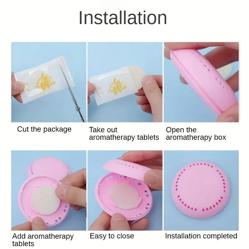 3/6pcs Sticky Solid Air Freshener Diffuser, Reusable Non-Toxic Deodorizer for Car Bathroom Closet Cabinet Office, random color.