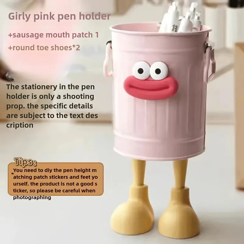 1pcs Cartoon Sausage-Shaped Pen Holders,Home Study Stationery Rack, Desktop Storage Container,Ideal Gift for Home Study Supplies